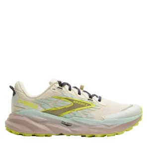 Brooks Women's Cascadia 19 Trail Running Shoes in Coconut/Misty Blue/Ebony AW25 Waterproof Technology Tear Resistant Upper