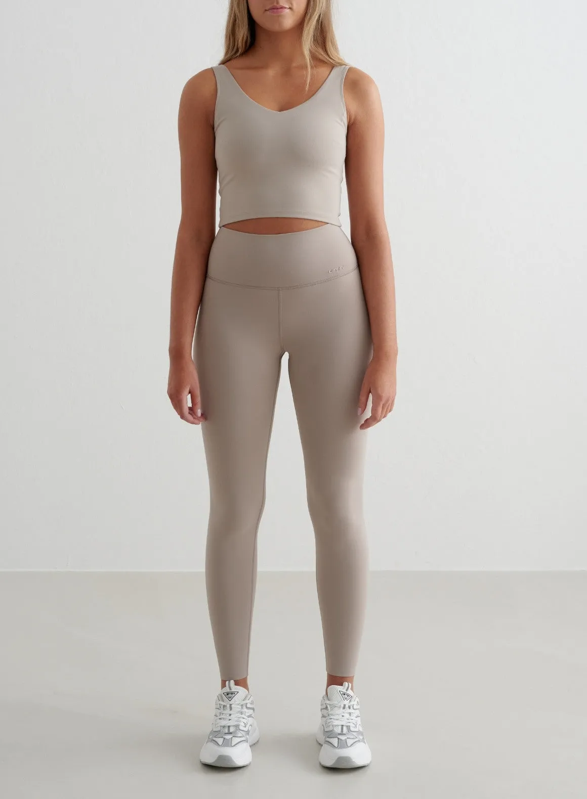 Dark Clay Sense Tights & Bralette Set Durable Fabric Blend