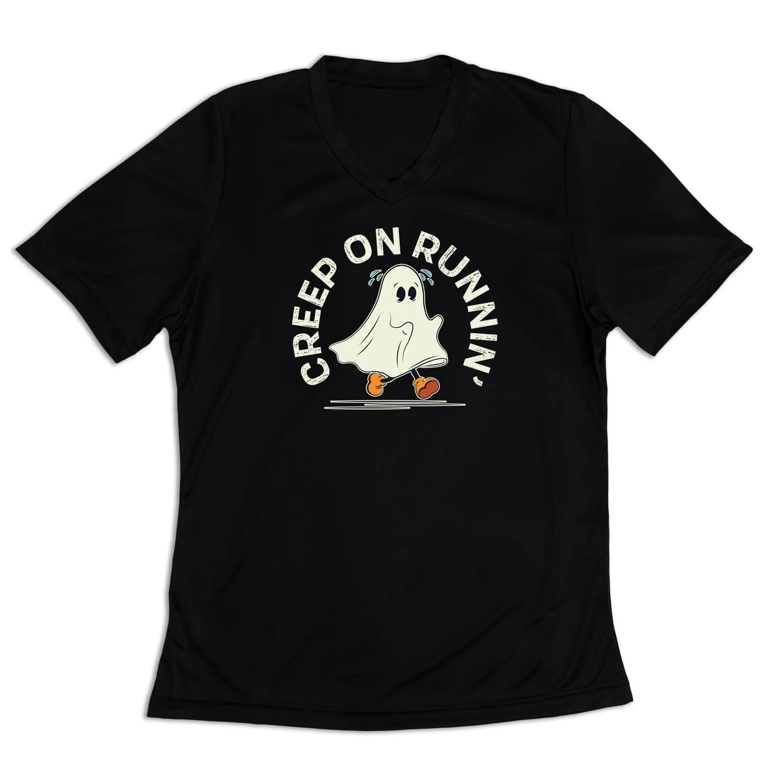 Women's Short Sleeve Tech Tee - Creep On Runnin' BreathableMeshLining Performance Fit