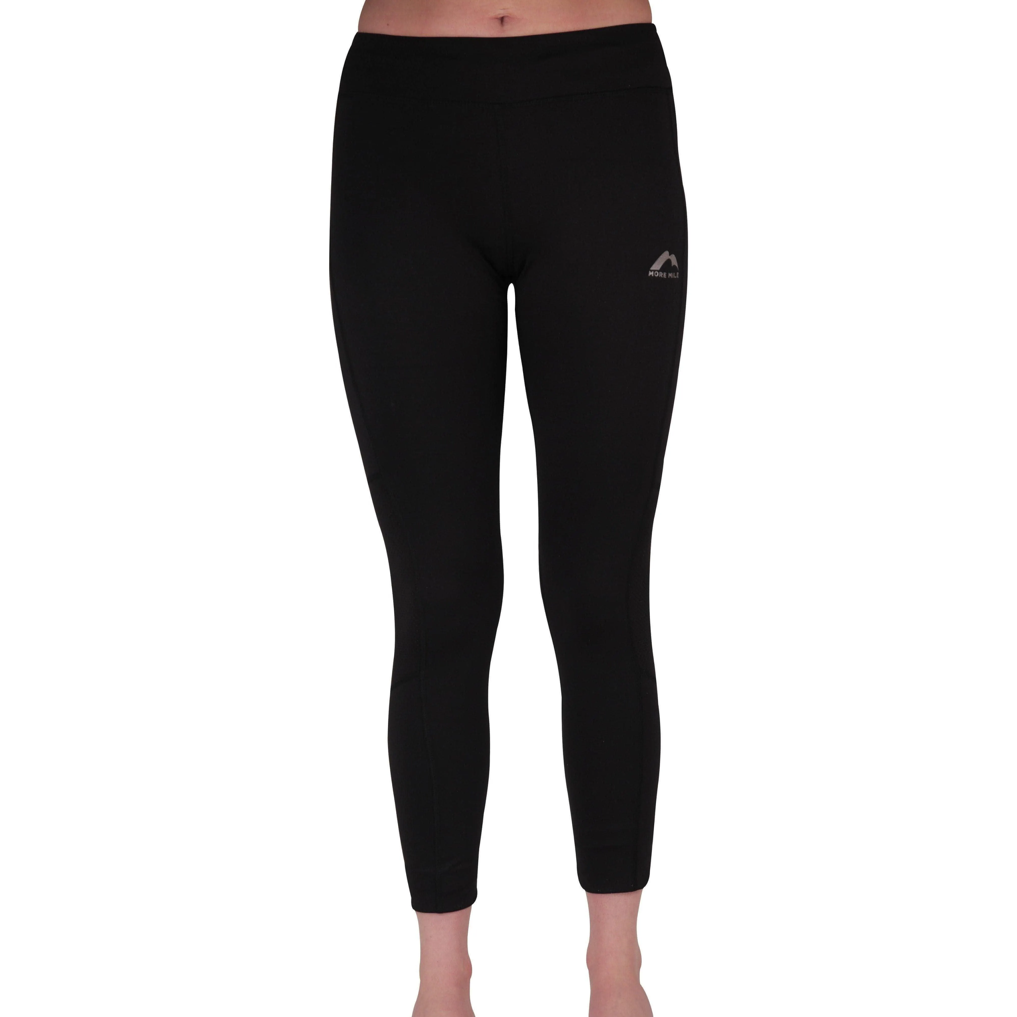 Stylish Basic Fade Resistant Weekend Trip More Mile Excel Womens 7/8 Running Tights - Black