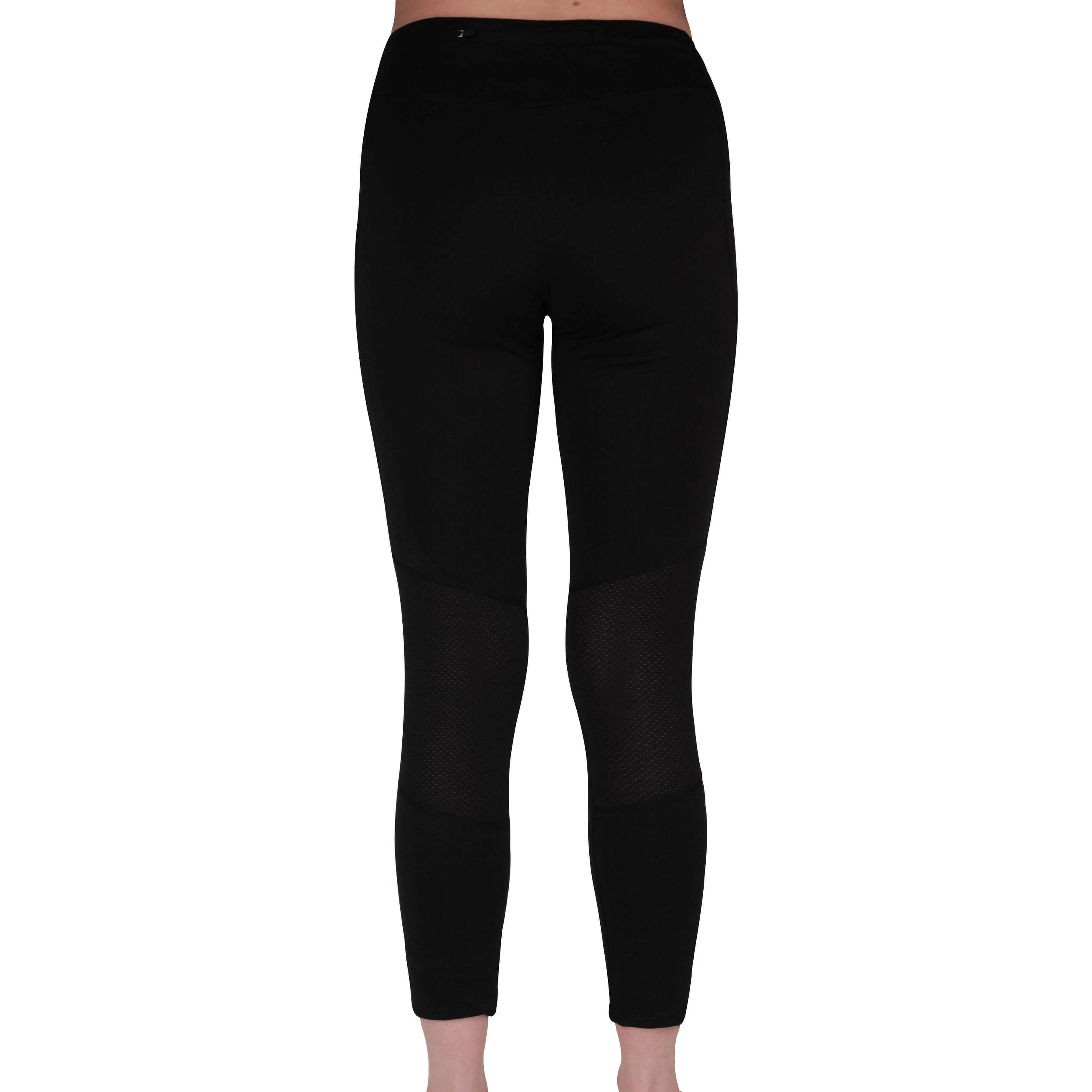 More Mile Excel Womens 7/8 Running Tights - Black Core Style Feminine Fit