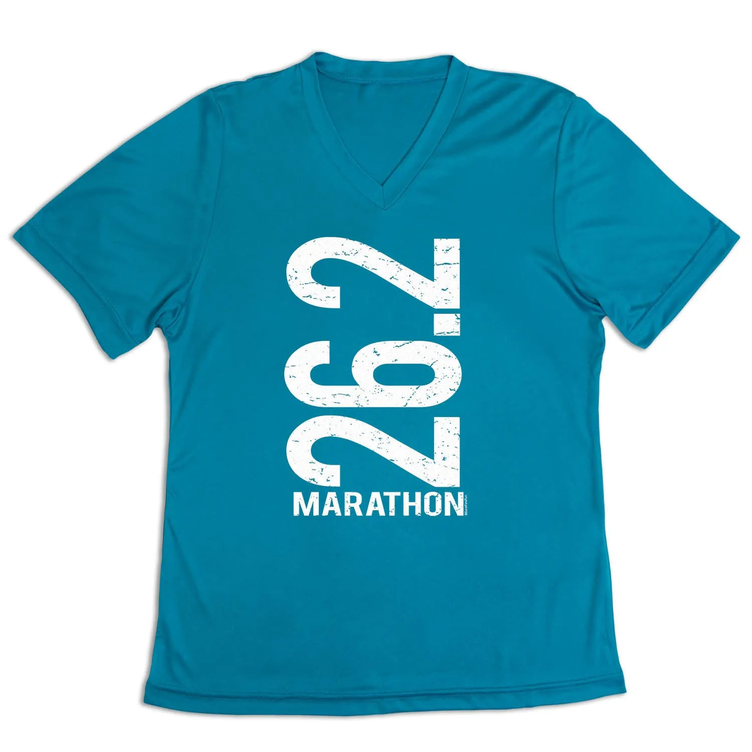 Women's Short Sleeve Tech Tee - 26.2 Marathon Vertical Flexible Neckline