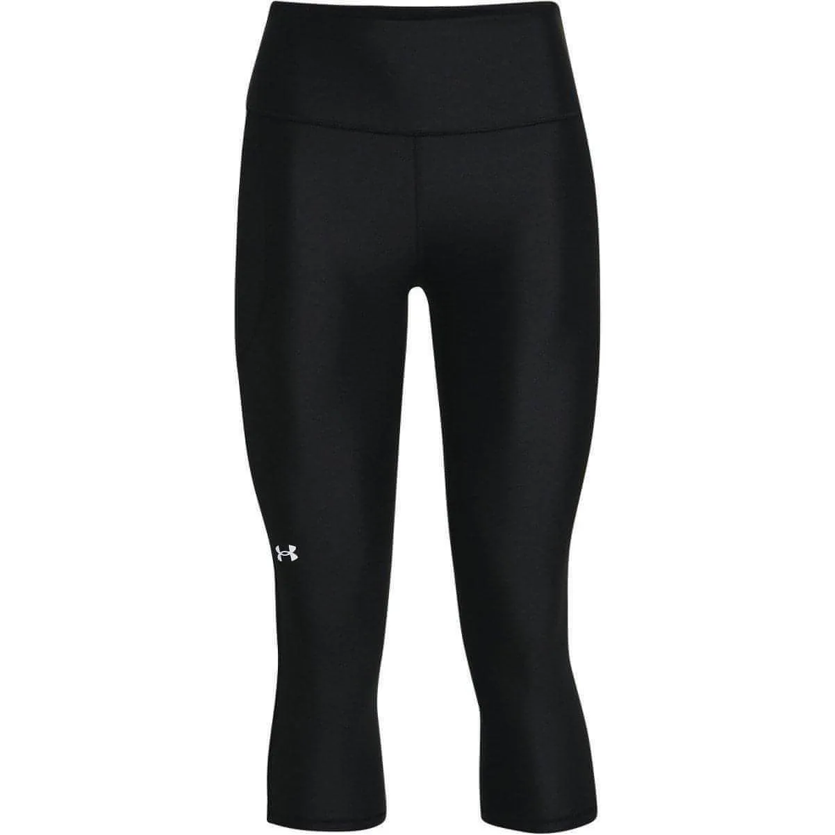 Budget Friendly Travel Outfit Elastic Comfort Under Armour Hi-Rise Womens 3/4 Capri Running Tights - Black
