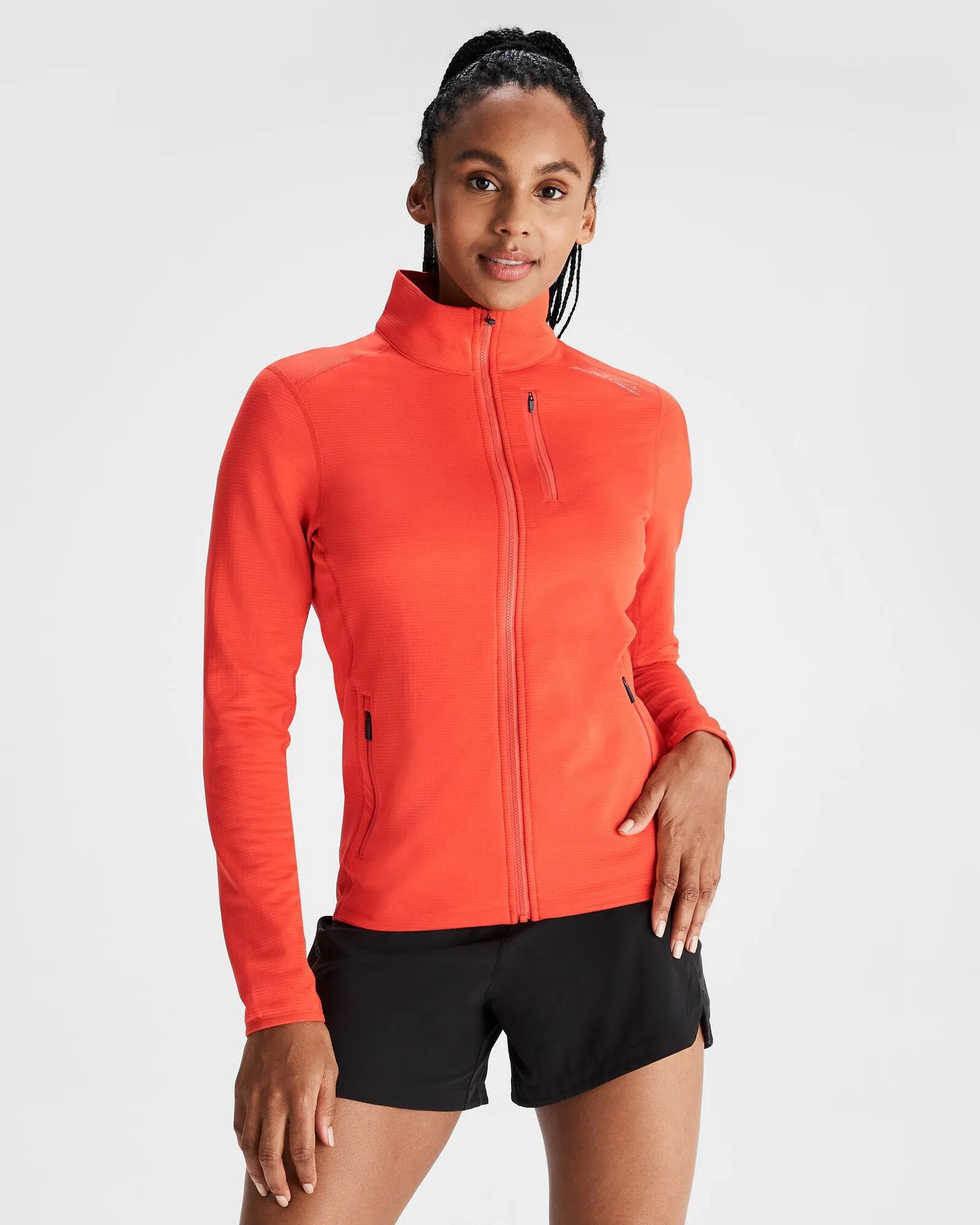 Matte Fit TaglessLabelDesign Women's Seeker Fleece Jacket - Hut Orange