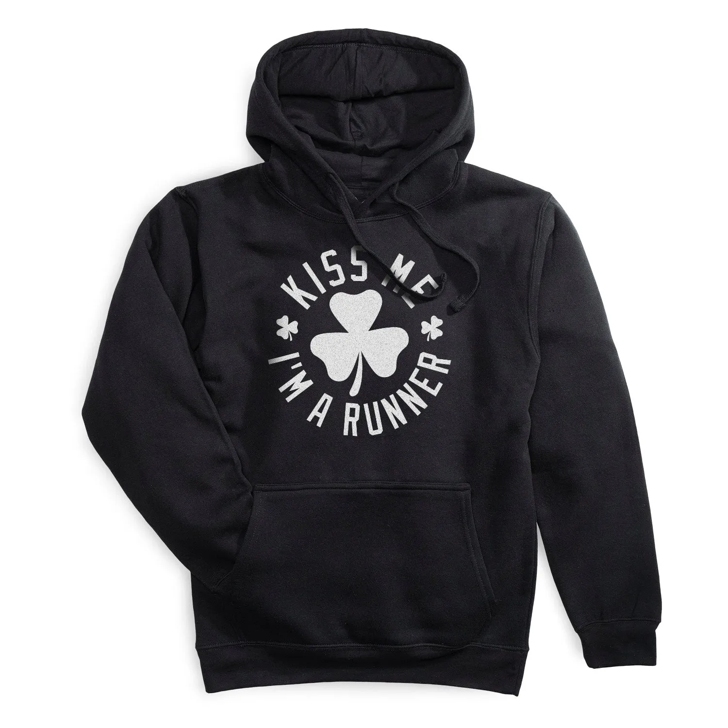 Statement Fleece Hoodie -  Kiss Me I am a Runner Shamrock UV Protection