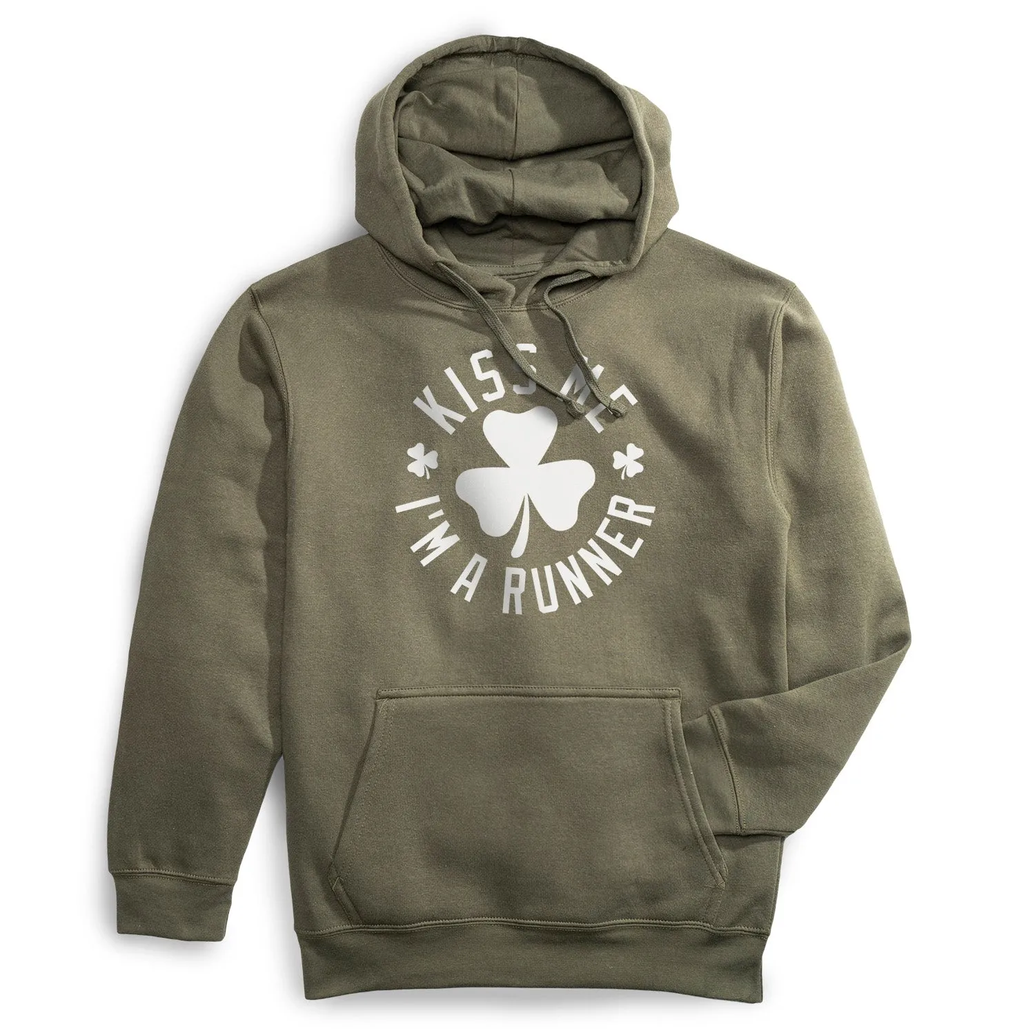 Lift Mode AirflowOptimized Statement Fleece Hoodie -  Kiss Me I am a Runner Shamrock
