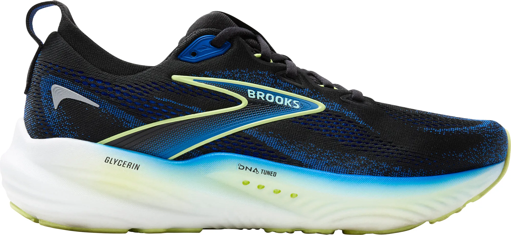 Brooks Glycerin 22 WIDE FIT Mens Running Shoes - Black Heel Clip Stabilizer