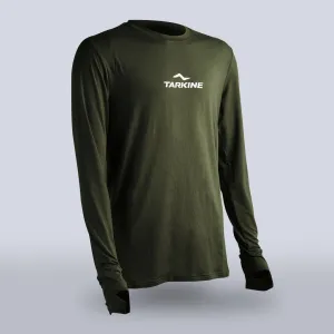Retro Style Women's Tarkine Long Sleeve Run Tee (Dark Green/Standard Thickness)