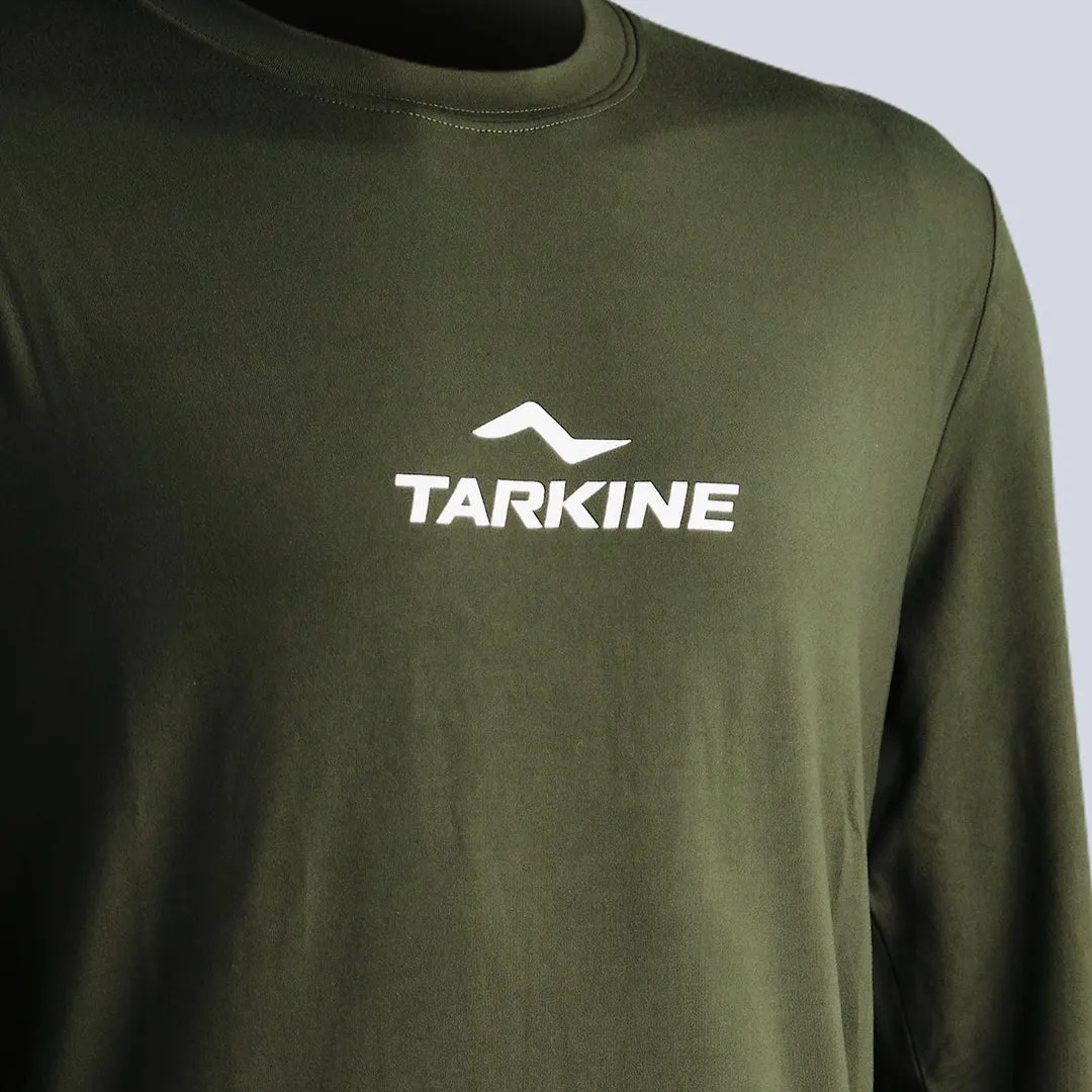 Women's Tarkine Long Sleeve Run Tee (Dark Green/Standard Thickness) Seasonal Must-Have UV Protection Fabric