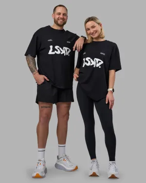 LSKD TRD FLXCotton Tee - Black Comfy Base Breathable Active Wear