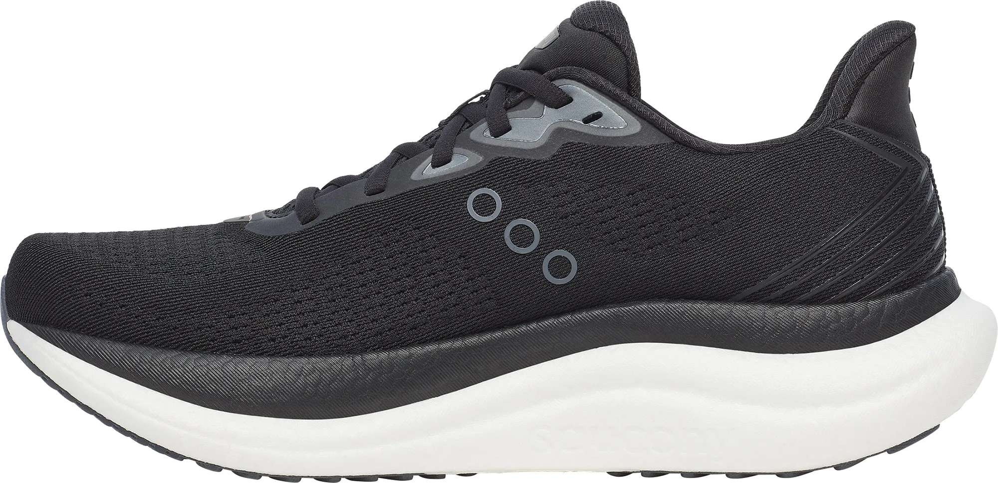 Saucony Triumph 23 Mens Running Shoes - Black grip - enhancement - technology shoes Stretchable Mesh