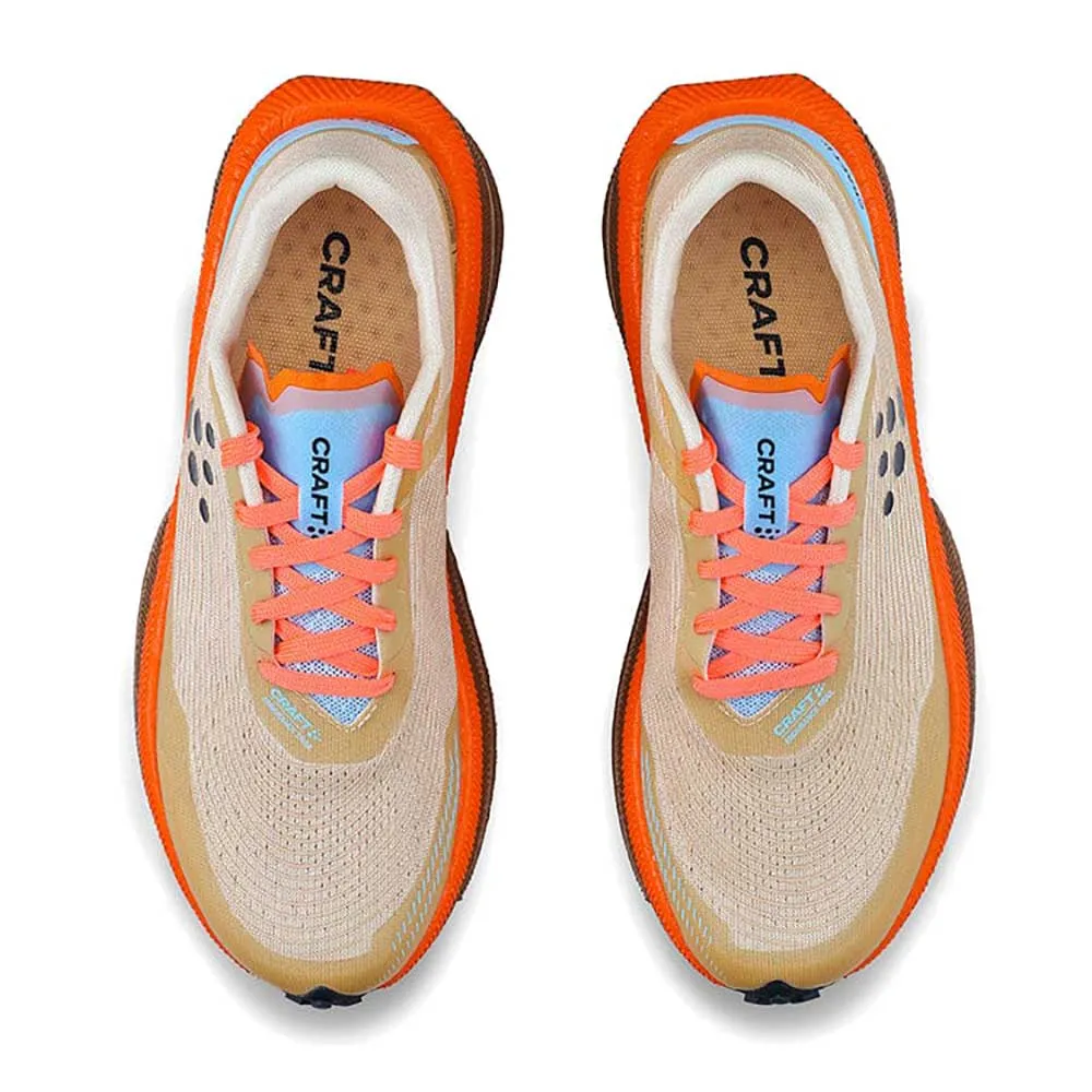 Women's Endurance Trail Running Shoe - Ecru/Roots - Regulr (B) Contoured Footbed Geometry Reinforced Toe Guard