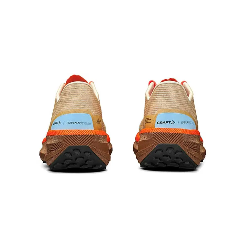 Women's Endurance Trail Running Shoe - Ecru/Roots - Regulr (B) Sock Like Collar Fit Eco Friendly Midsole