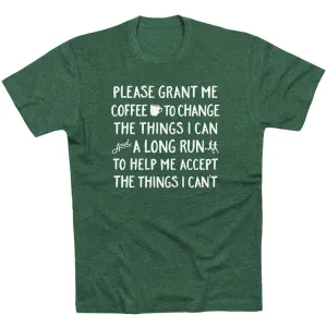 Functional Fashion Biodegradable Options Running Short Sleeve T-Shirt - Please Grant Me Coffee